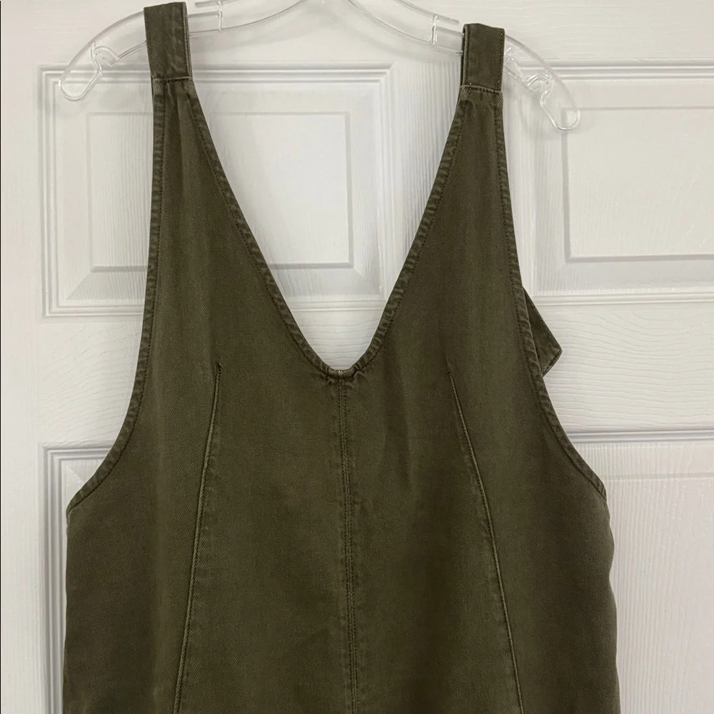 Free People Denim Jumpsuit Sz S in Olive - Picture 7 of 7